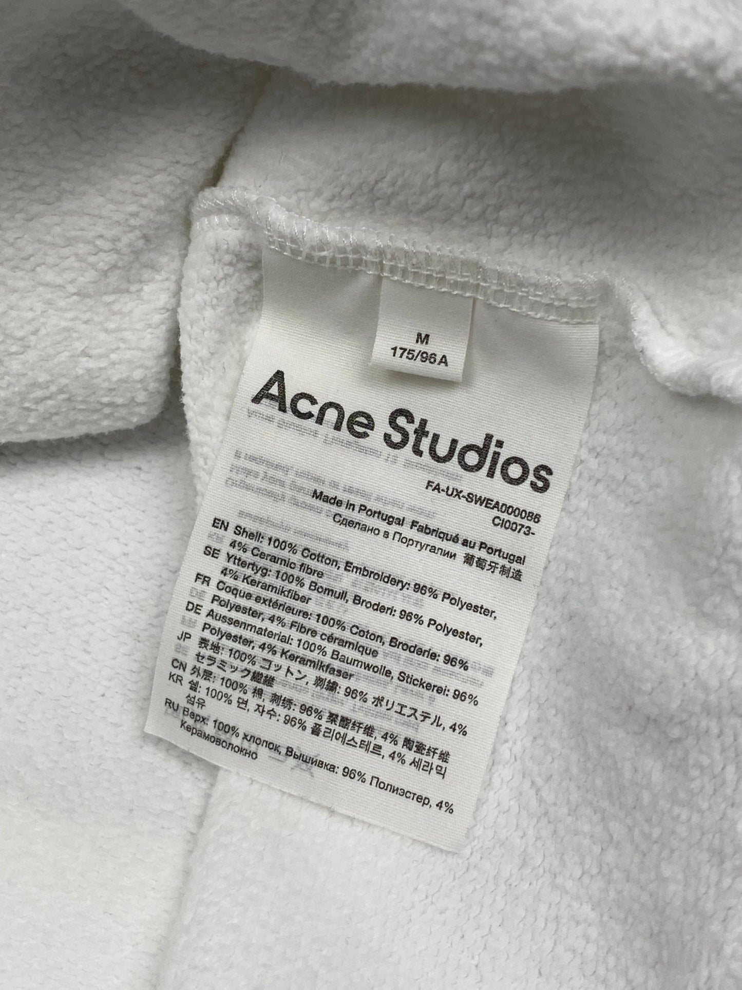 ACNE STUDIOS YELLOW FACE HOODIE. (M) - SEVENUES.