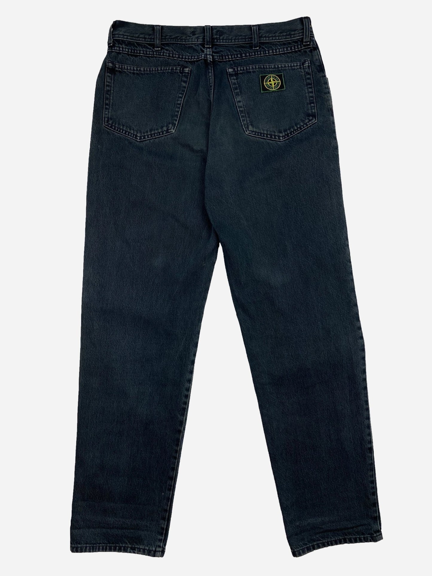 ARCHIVE STONE ISLAND S/S 2002 GREEN PATCH WASHED DENIM. (50 / M) - SEVENUES.