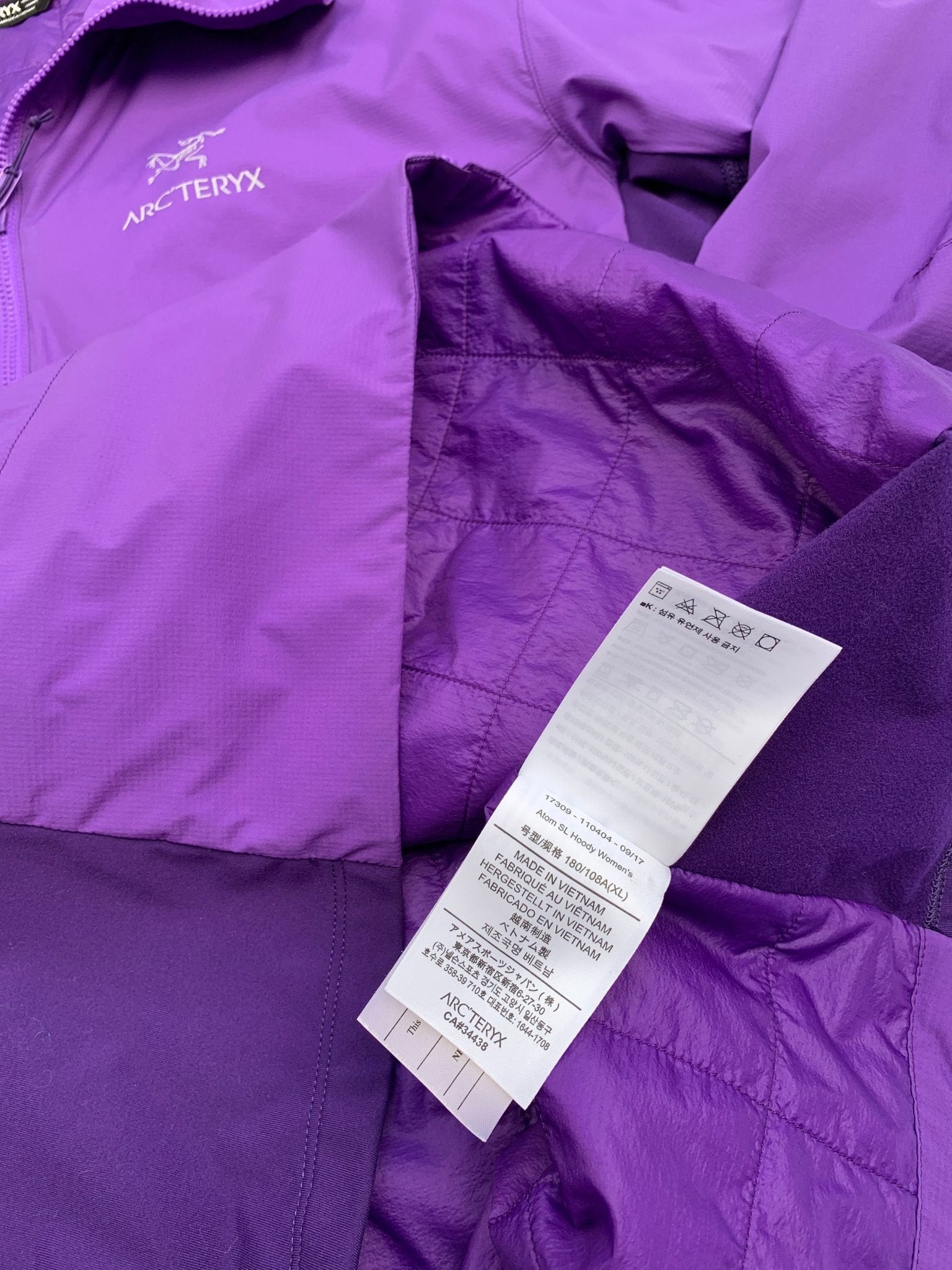 ARC'TERYX ATOM SL HOODY SHELL JACKET PURPLE. (XL) - SEVENUES.