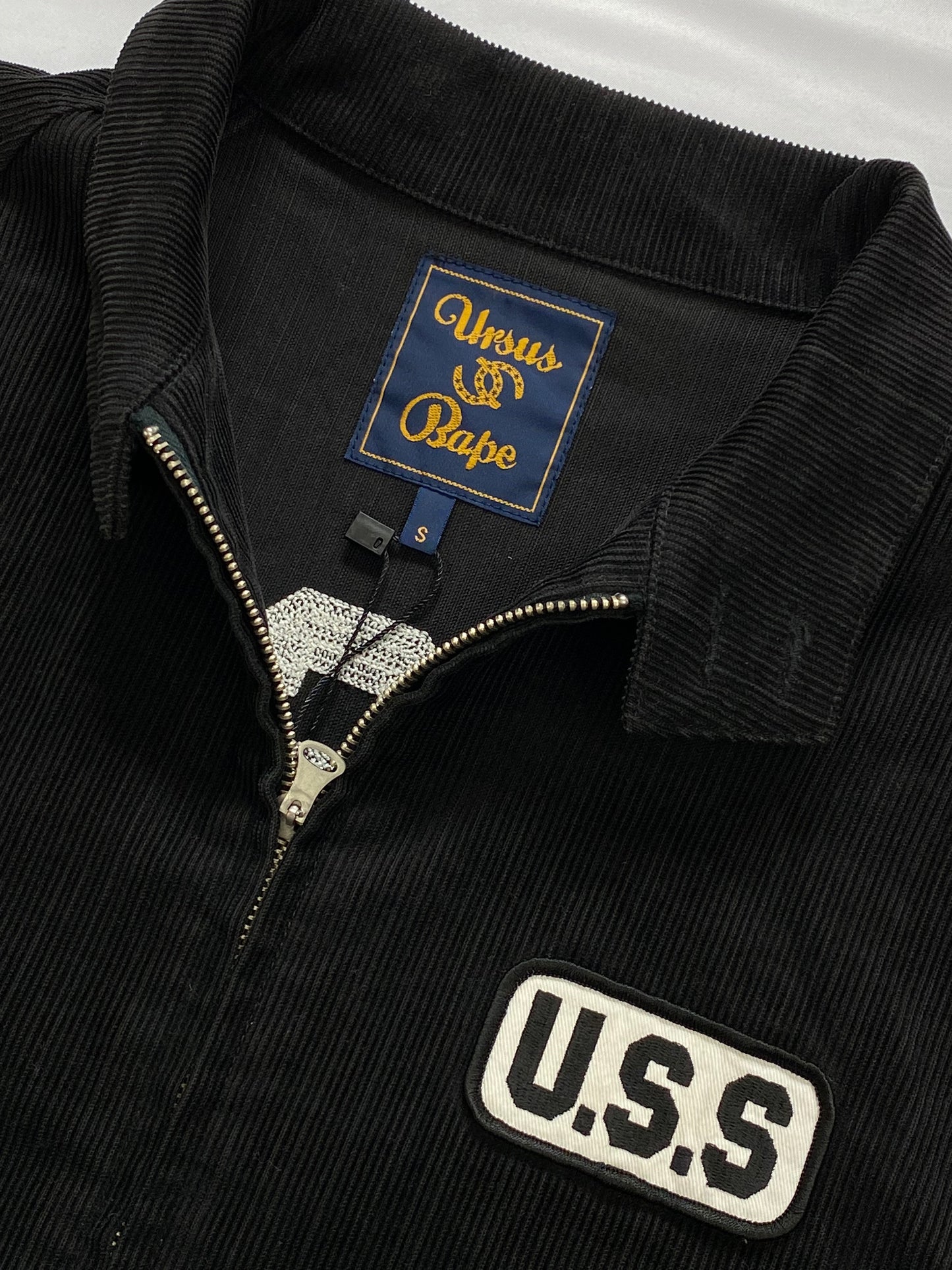 URSUS BAPE CORDUROY 'U.S.S' WORKWEAR JACKET. (S)