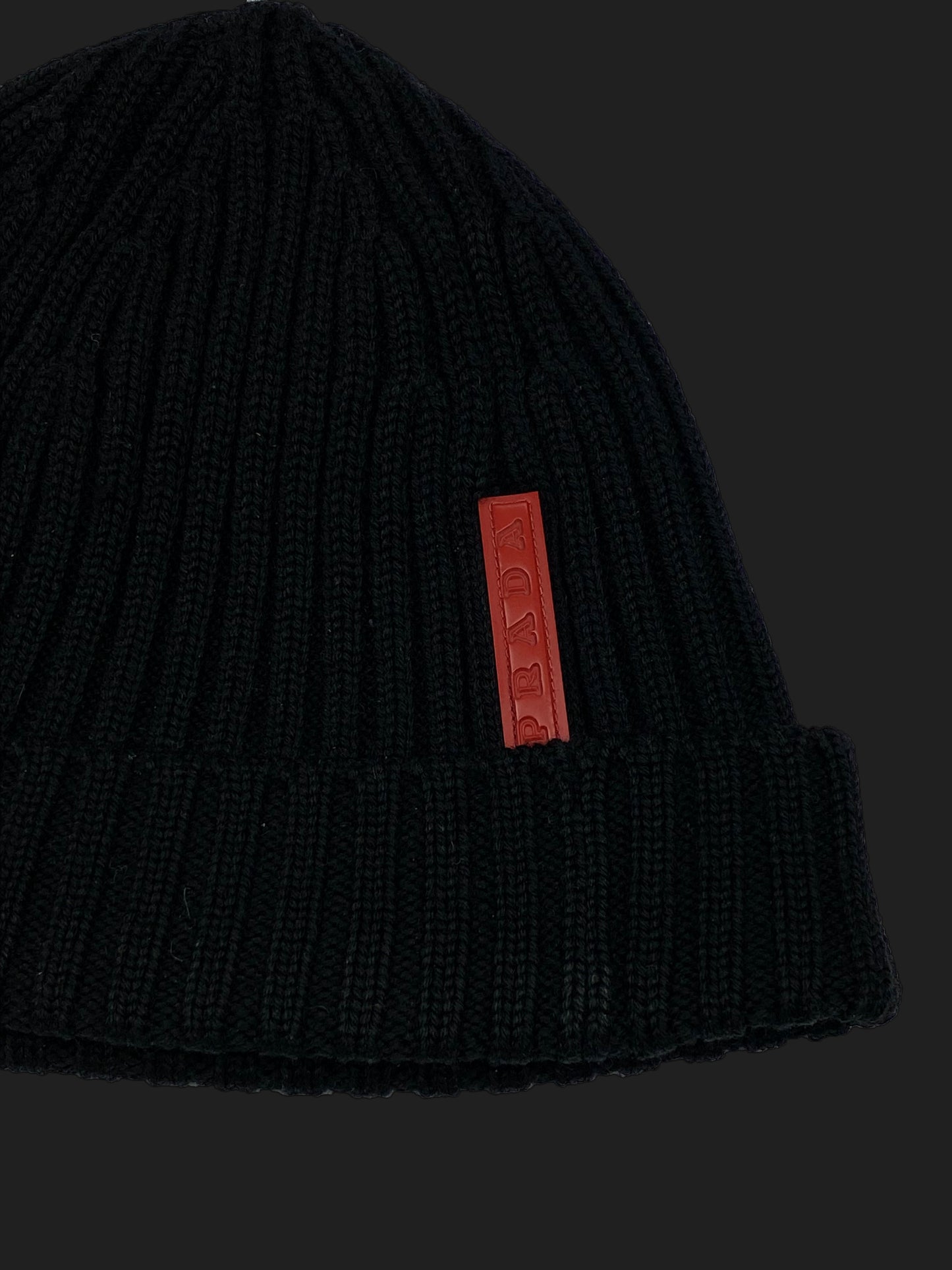 PRADA LINEA ROSSA F/W 2003 KNIT WOOL BEANIE.