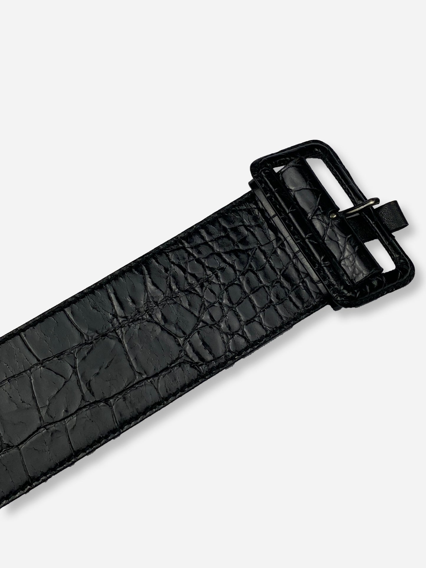 PRADA MILANO F/W 2006 CROCODILE LEATHER BELT. (85 / 34)