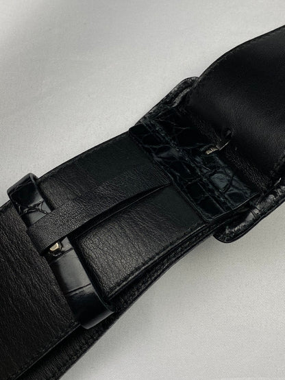 PRADA MILANO F/W 2006 CROCODILE LEATHER BELT. (85 / 34)