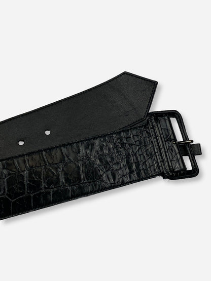 PRADA MILANO F/W 2006 CROCODILE LEATHER BELT. (85 / 34)