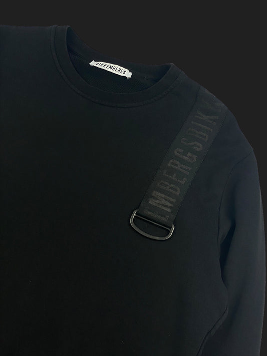 DIRK BIKKEMBERGS TAPE LOGO SWEATER. (L)