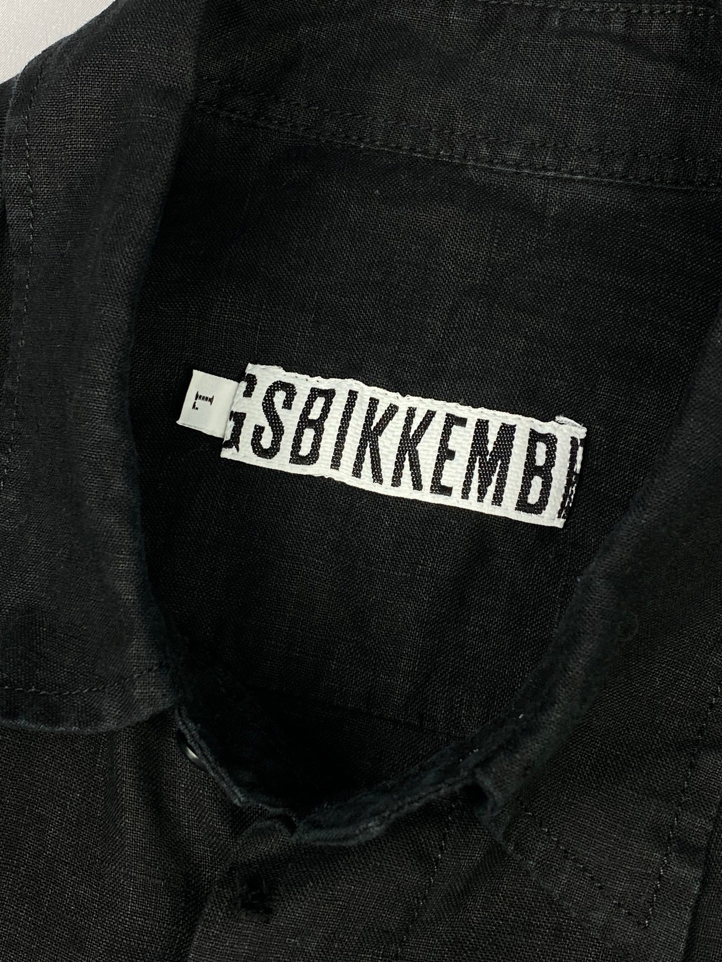 DIRK BIKKEMBERGS S/S 2004 LINEN MILITARY SHIRT. (L)