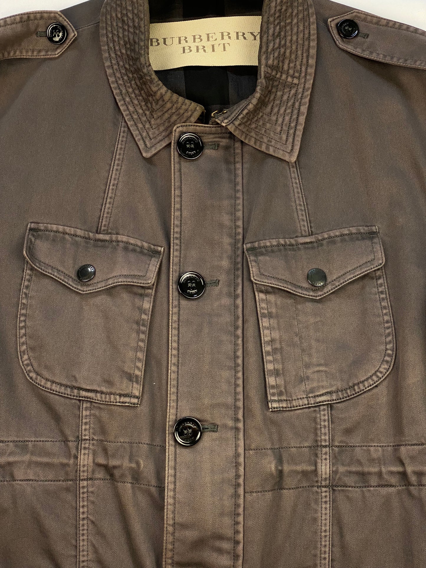 BURBERRY BRIT MILITARY FIELD JACKET. (XXL)