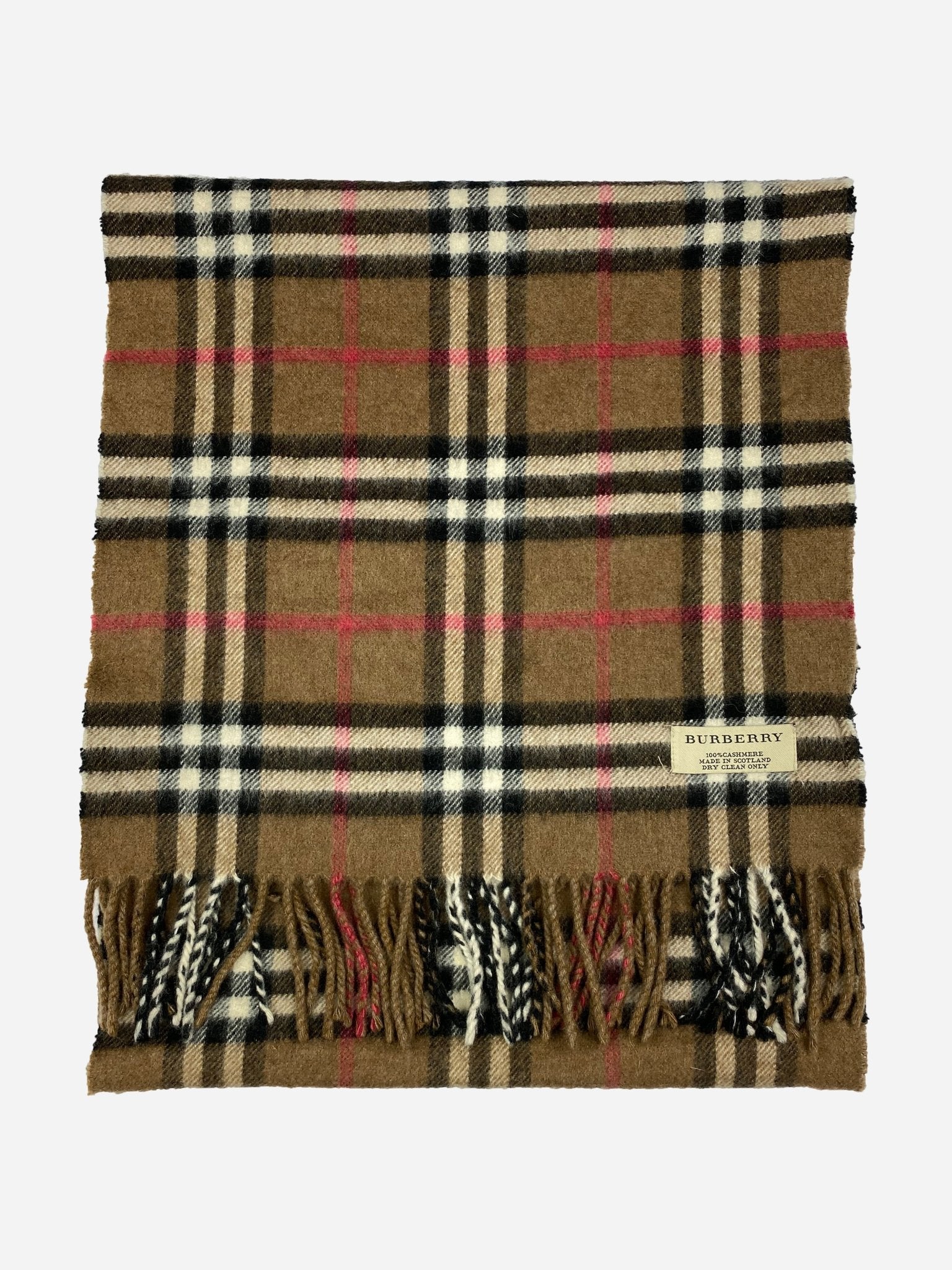 BURBERRY LONDON 100% CASHMERE NOVACHECK SCARF. - SEVENUES.