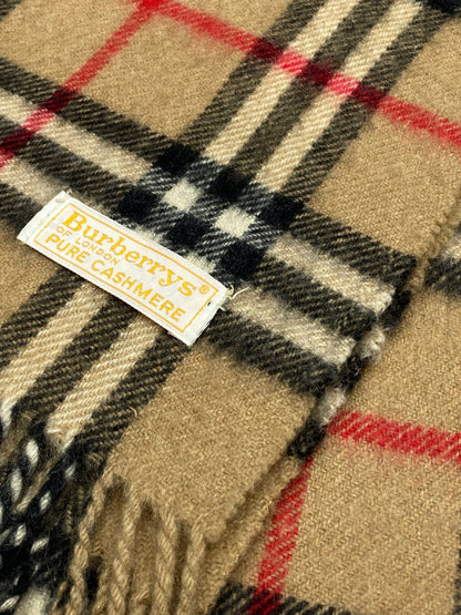 BURBERRY LONDON 100% CASHMERE NOVACHECK SCARF. - SEVENUES.