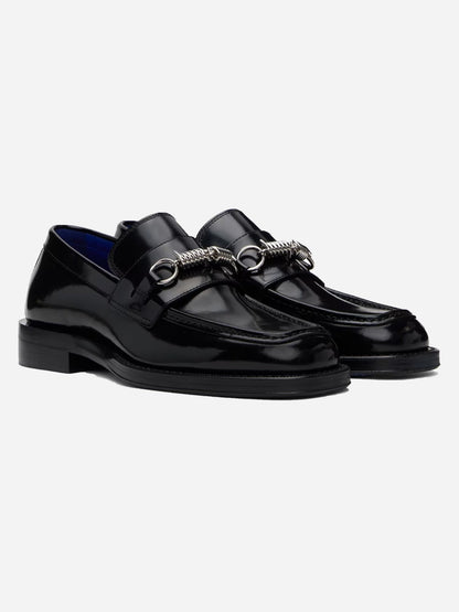 BURBERRY LONDON 'BARBED' LEATHER LOAFER. (43) - SEVENUES.