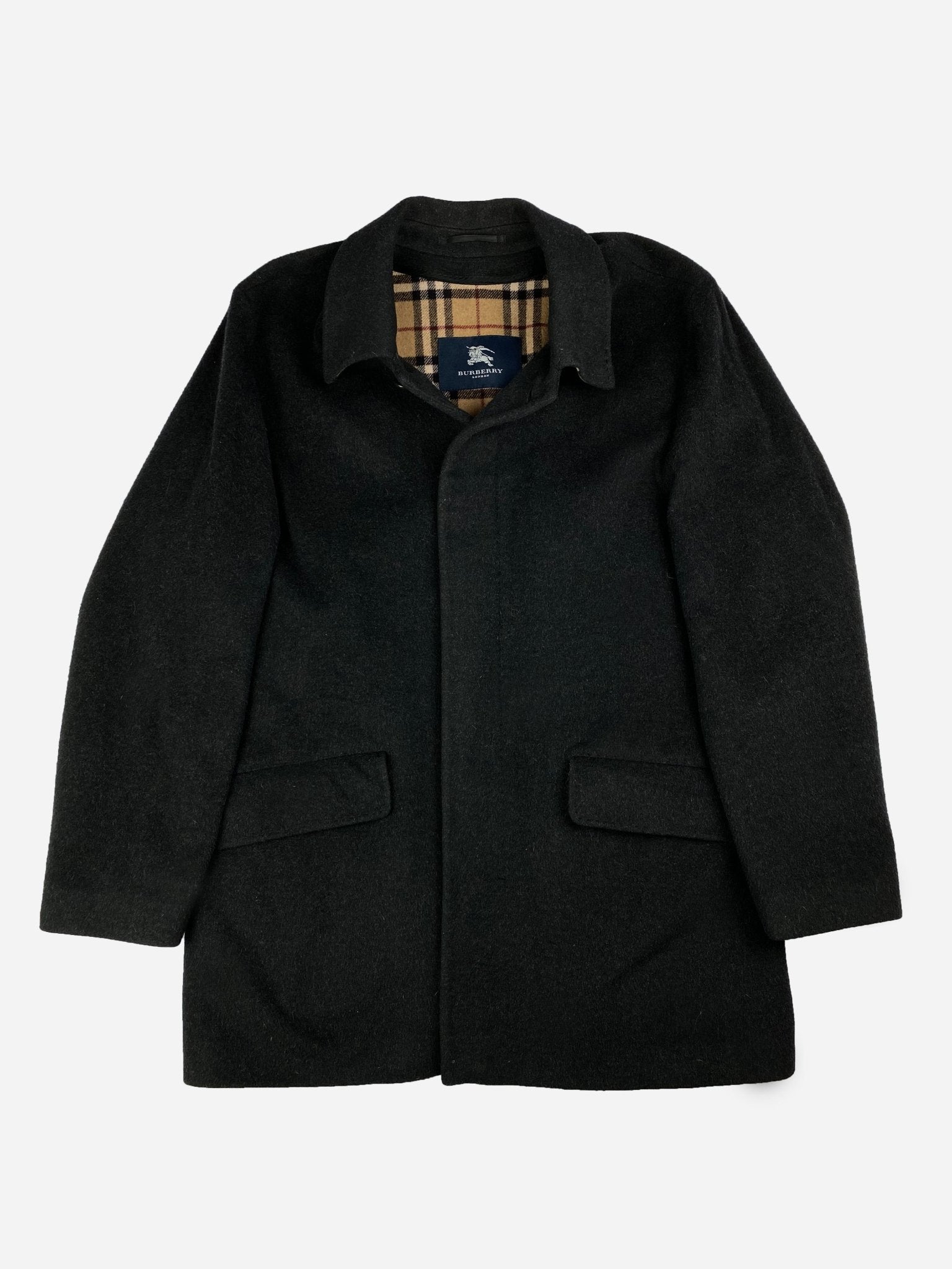 BURBERRY LONDON CASHMERE & WOOL OVERCOAT. (50 / M) - SEVENUES.