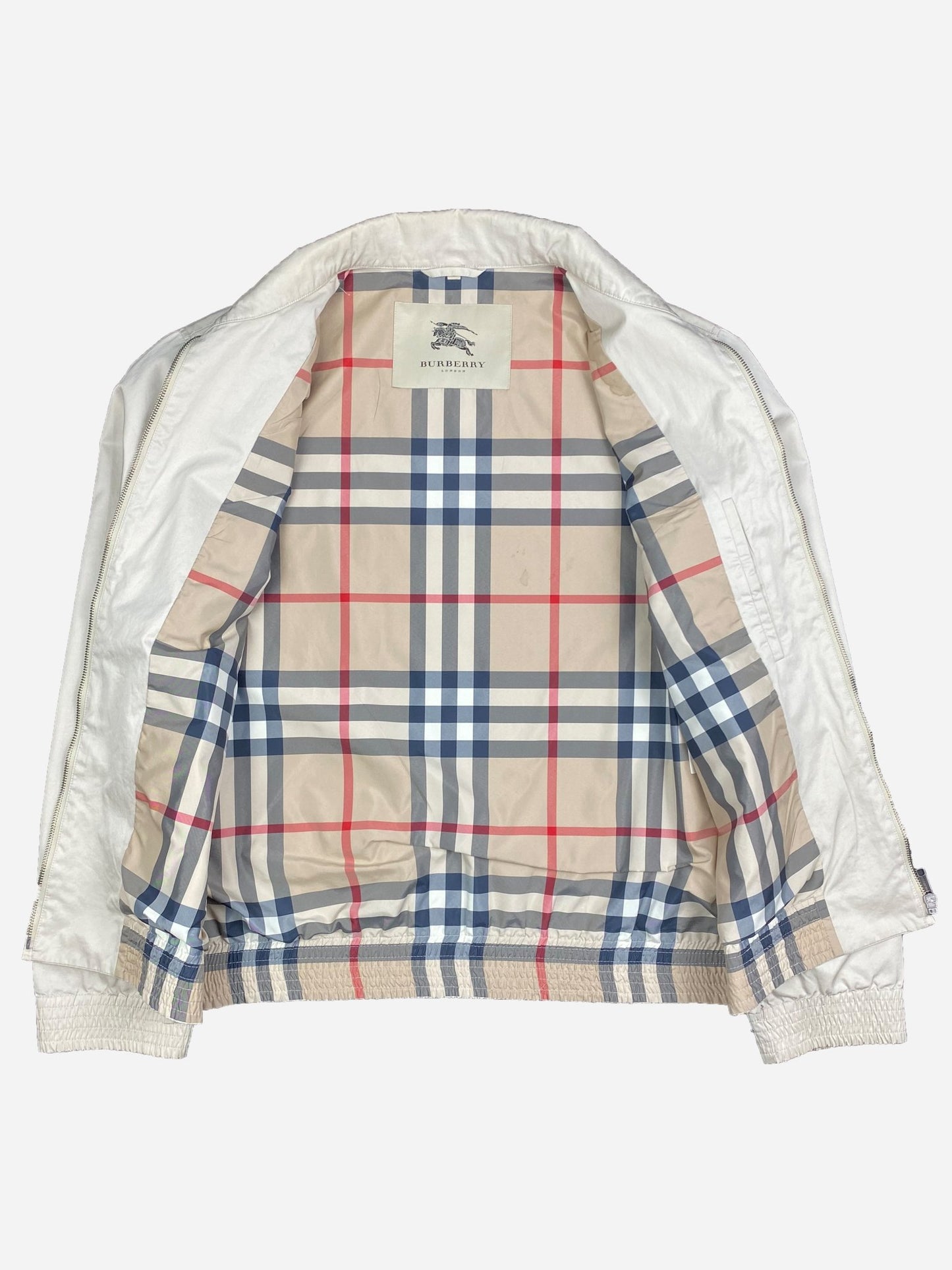 BURBERRY LONDON HARRINGTON JACKET WITH NOVACHECK LINING. (L) - SEVENUES.