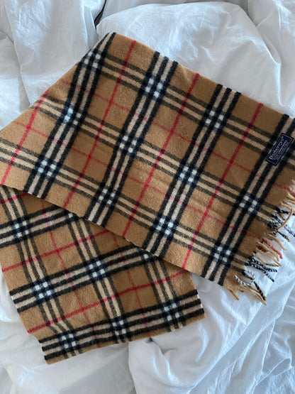 BURBERRY LONDON LAMBSWOOL NOVACHECK SCARF. - SEVENUES.