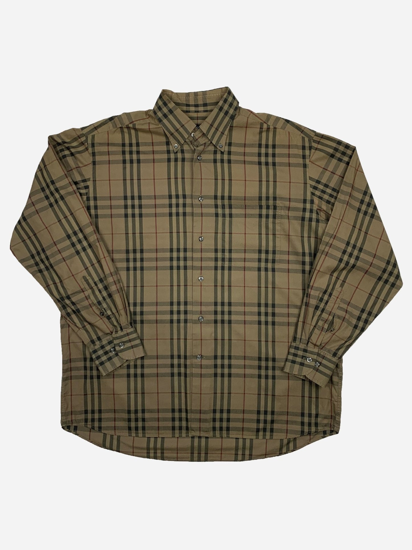 BURBERRY LONDON NOVACHECK BUTTON UP SHIRT. (43 / XL) - SEVENUES.