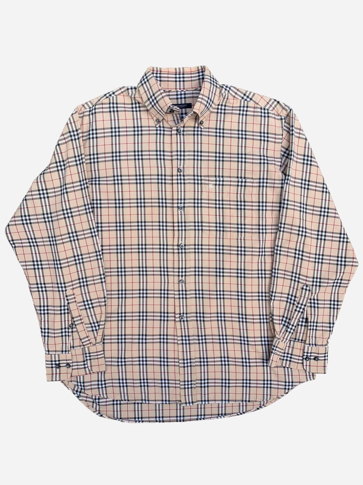 BURBERRY LONDON NOVACHECK BUTTON UP SHIRT. (43 / XL) - SEVENUES.