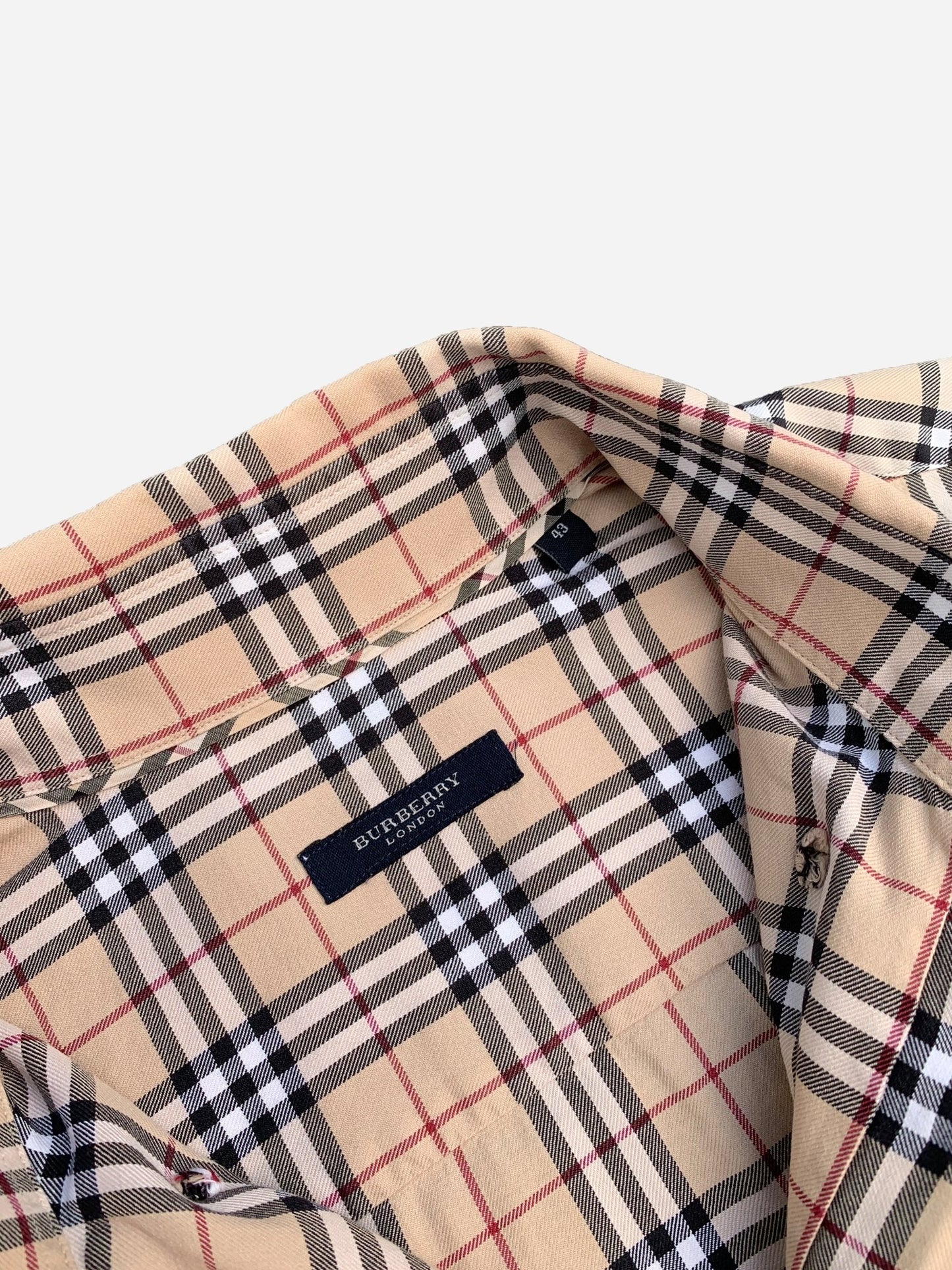 BURBERRY LONDON NOVACHECK BUTTON UP SHIRT. (43 / XL) - SEVENUES.