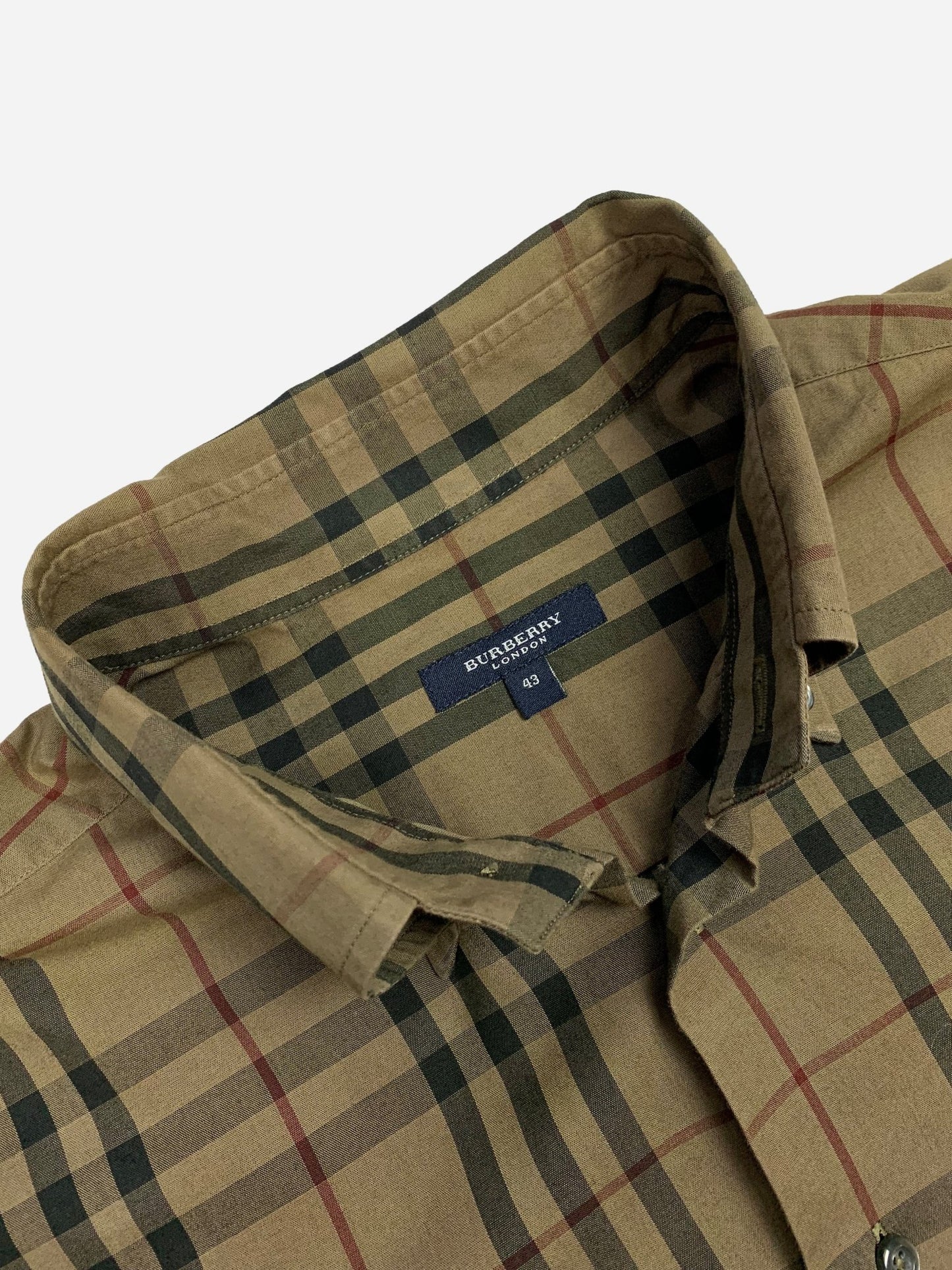 BURBERRY LONDON NOVACHECK BUTTON UP SHIRT. (43 / XL) - SEVENUES.