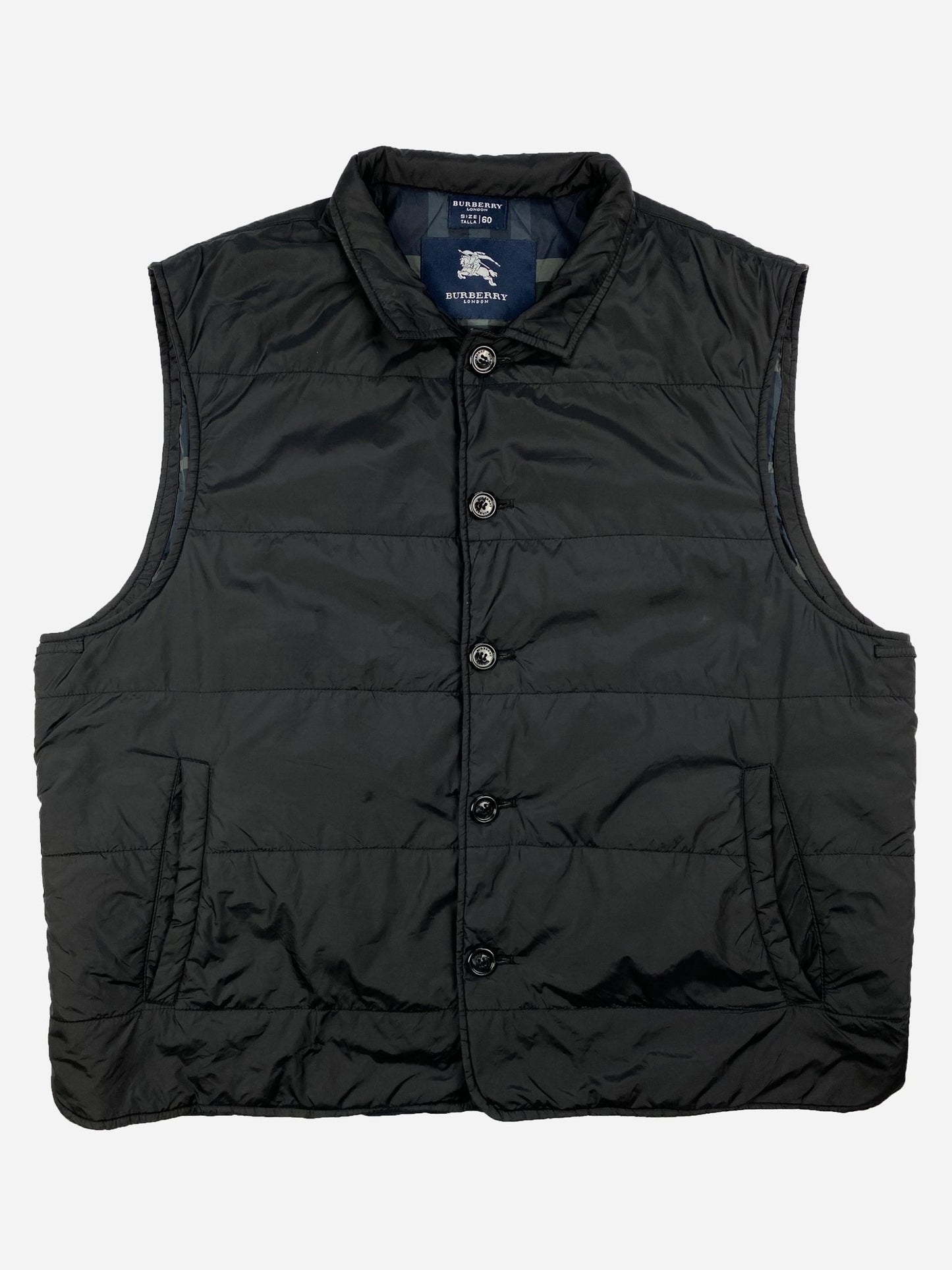 BURBERRY LONDON NYLON VEST W/ NOVACHECK LINING. (60 / XXL) - SEVENUES.