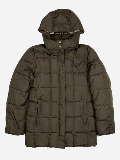 BURBERRY LONDON PUFFER DOWN JACKET WITH NOVACHECK LINING. (36 / S) - SEVENUES.