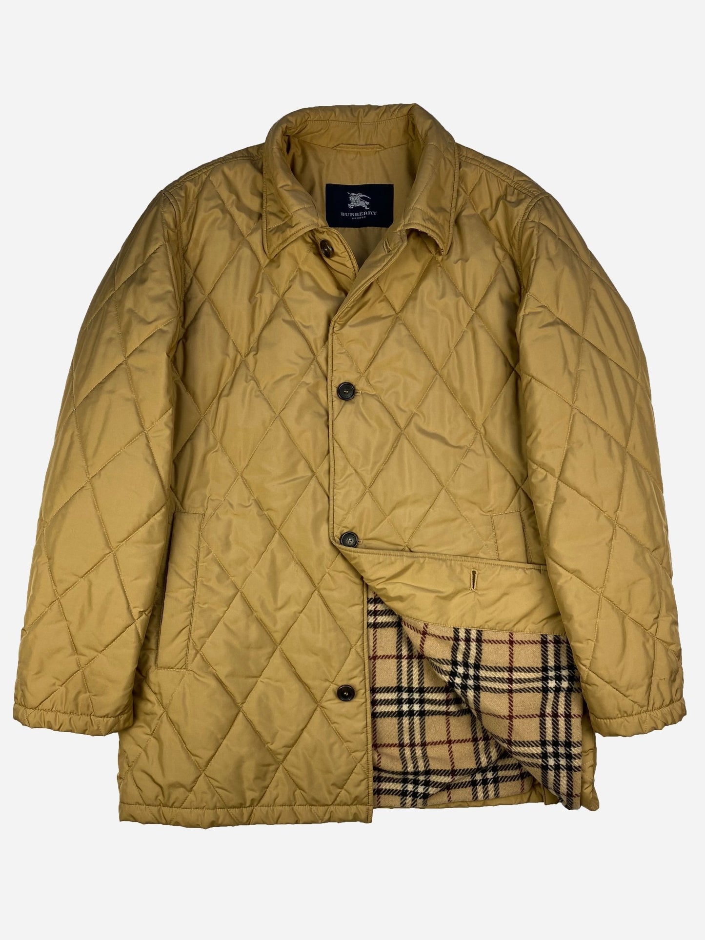 BURBERRY LONDON QUILTED JACKET W/ WOOL NOVACHECK LINING. (52 / L) - SEVENUES.