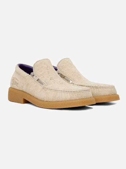 BURBERRY LONDON SUEDE LEATHER 'CHANCE' LOAFER. (44) - SEVENUES.