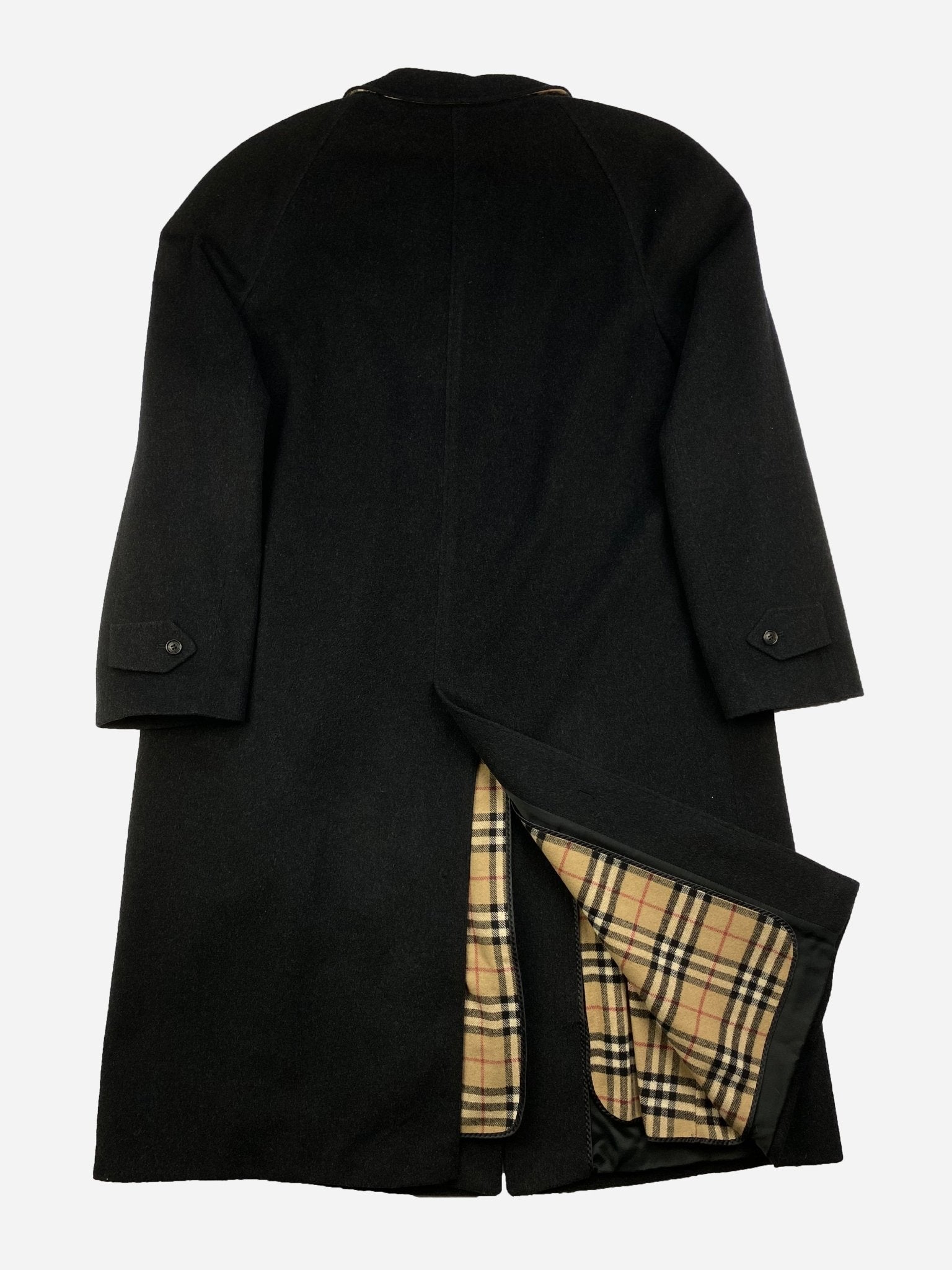 BURBERRY LONDON WOOL TRENCHCOAT W/ REMOVABLE NOVACHECK LINING. (56 / XL) - SEVENUES.