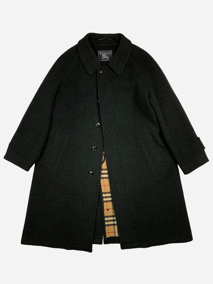 BURBERRY LONDON WOOL TRENCHCOAT WITH NOVACHECK LINING. (XL) - SEVENUES.