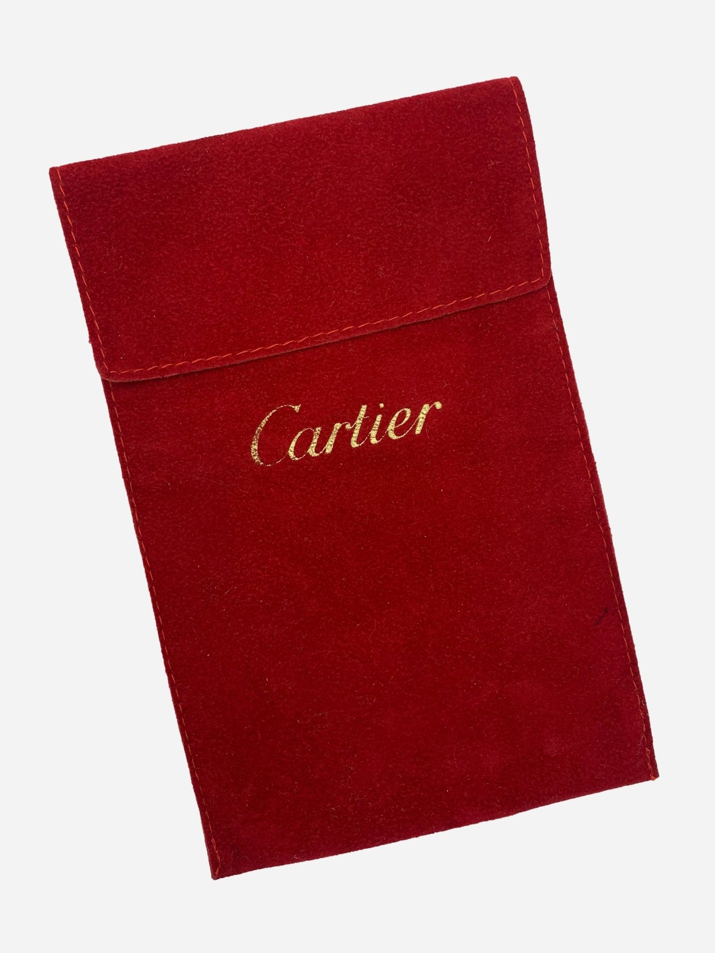 CARTIER RED VELVET JEWELRY POUCH. - SEVENUES.