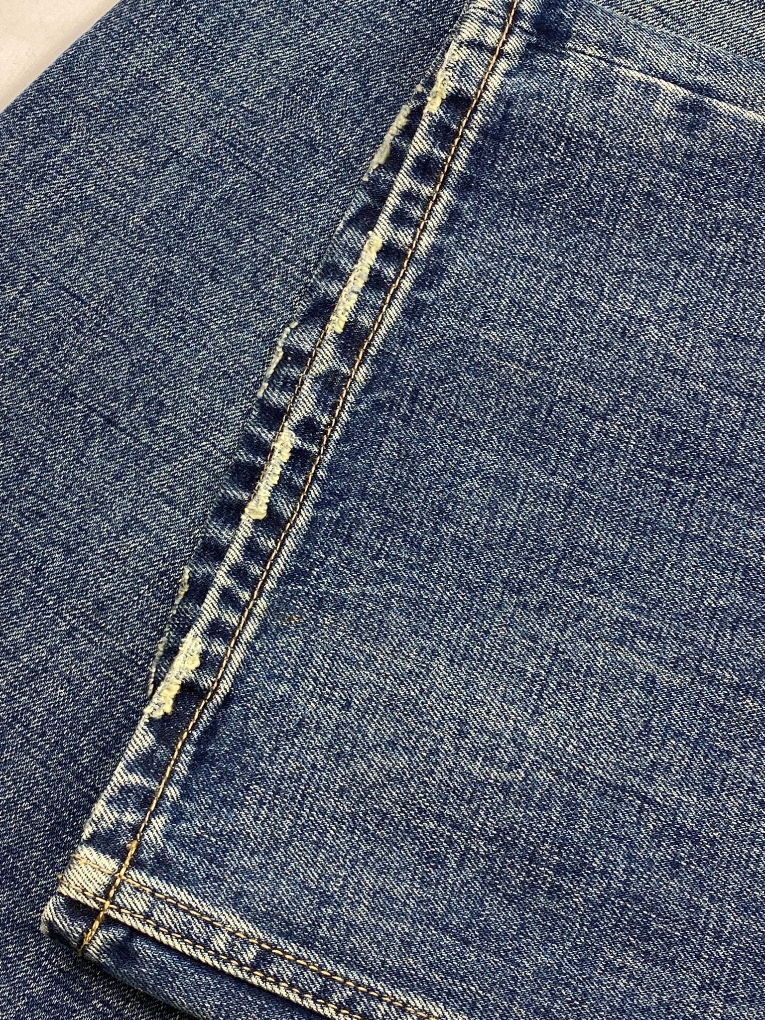 CÉLINE PARIS 'ELEPHANT' WIDE INDIGO DENIM. (L) - SEVENUES.