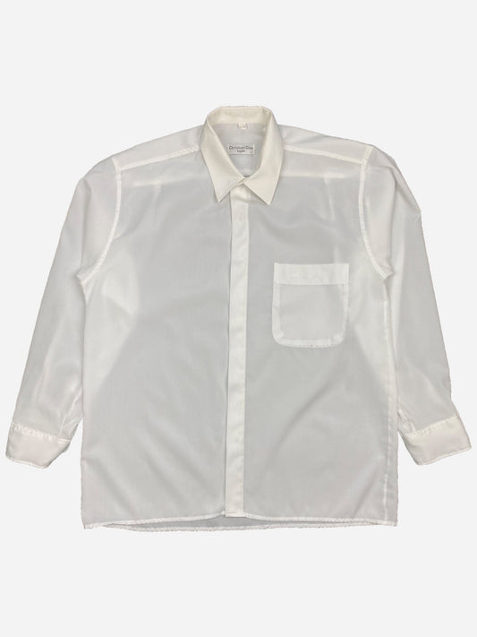 CHRISTIAN DIOR 100% SILK BUTTON UP SHIRT. (L) - SEVENUES.