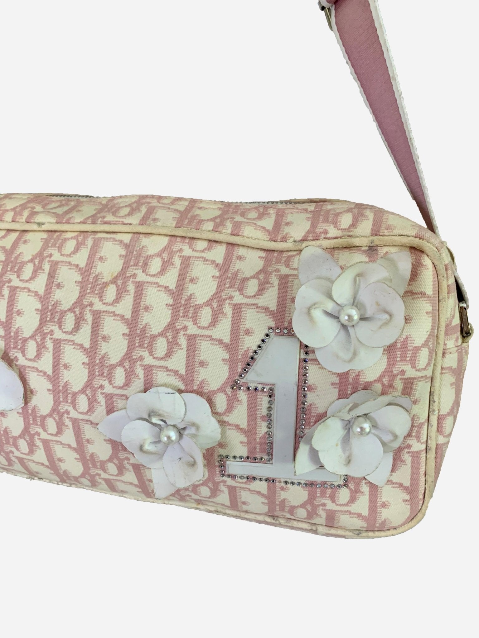 CHRISTIAN DIOR 2003 OBLIQUE FLOWER '1' SHOULDER BAG. - SEVENUES.