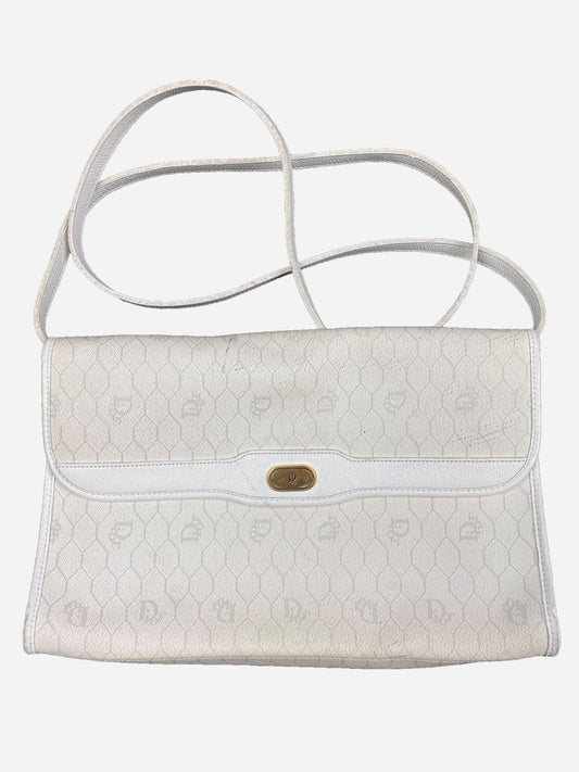 CHRISTIAN DIOR HONEYCOMB LEATHER SHOULDER BAG. - SEVENUES.