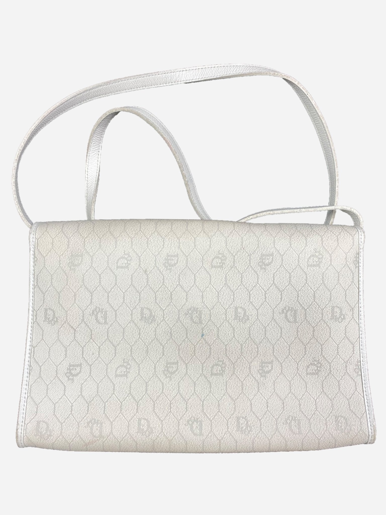 CHRISTIAN DIOR HONEYCOMB LEATHER SHOULDER BAG. - SEVENUES.