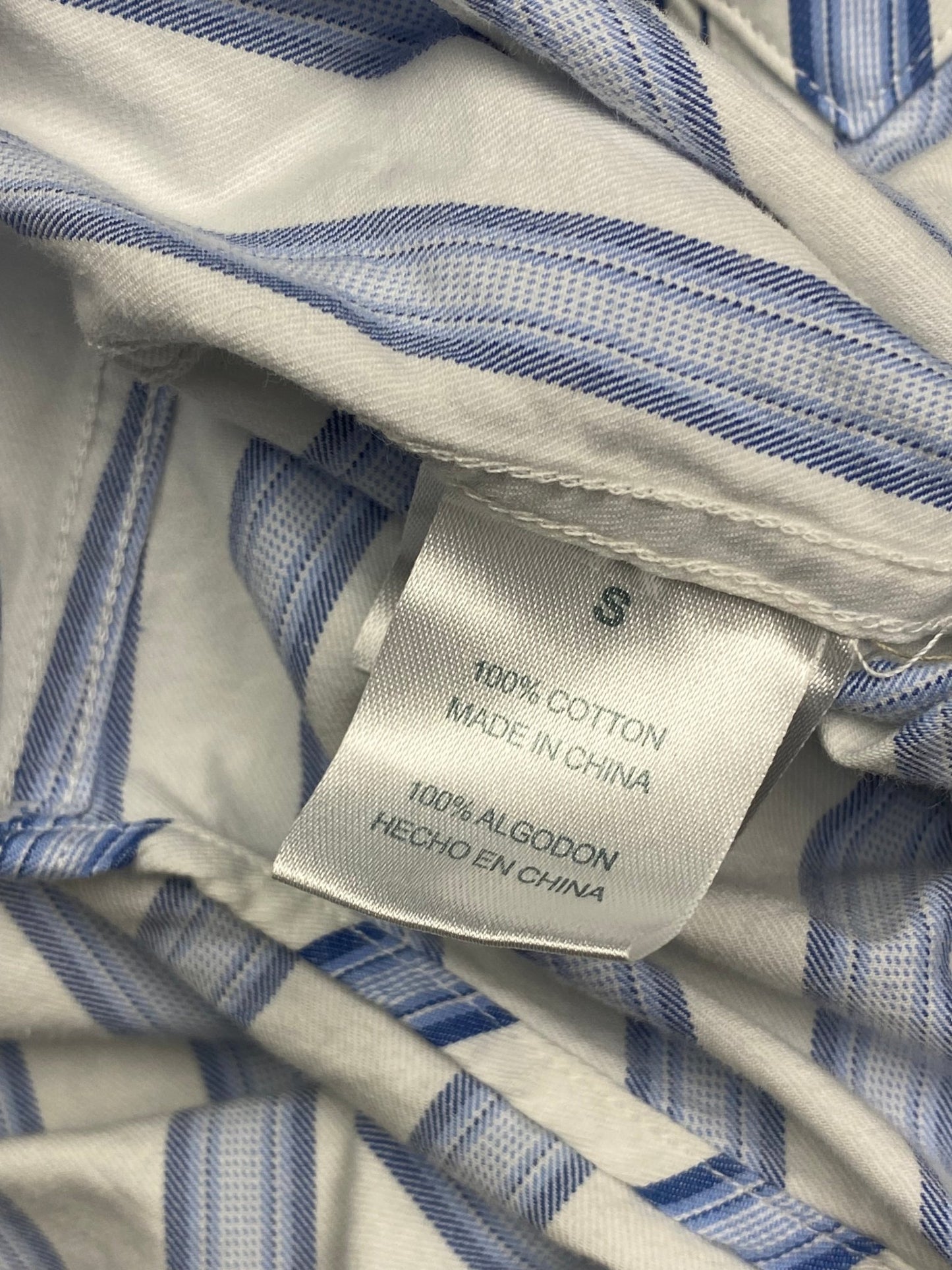 CHRISTIAN DIOR STRIPED LOGO EMBROIDERY BUTTON UP SHIRT. (S) - SEVENUES.