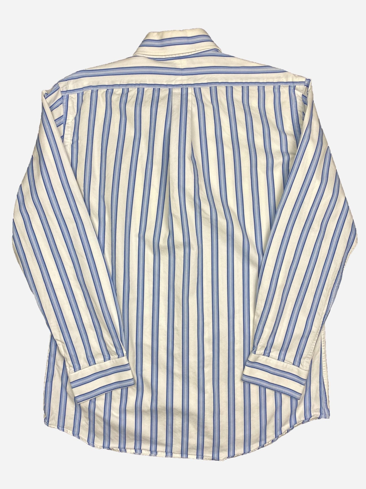 CHRISTIAN DIOR STRIPED LOGO EMBROIDERY BUTTON UP SHIRT. (S) - SEVENUES.