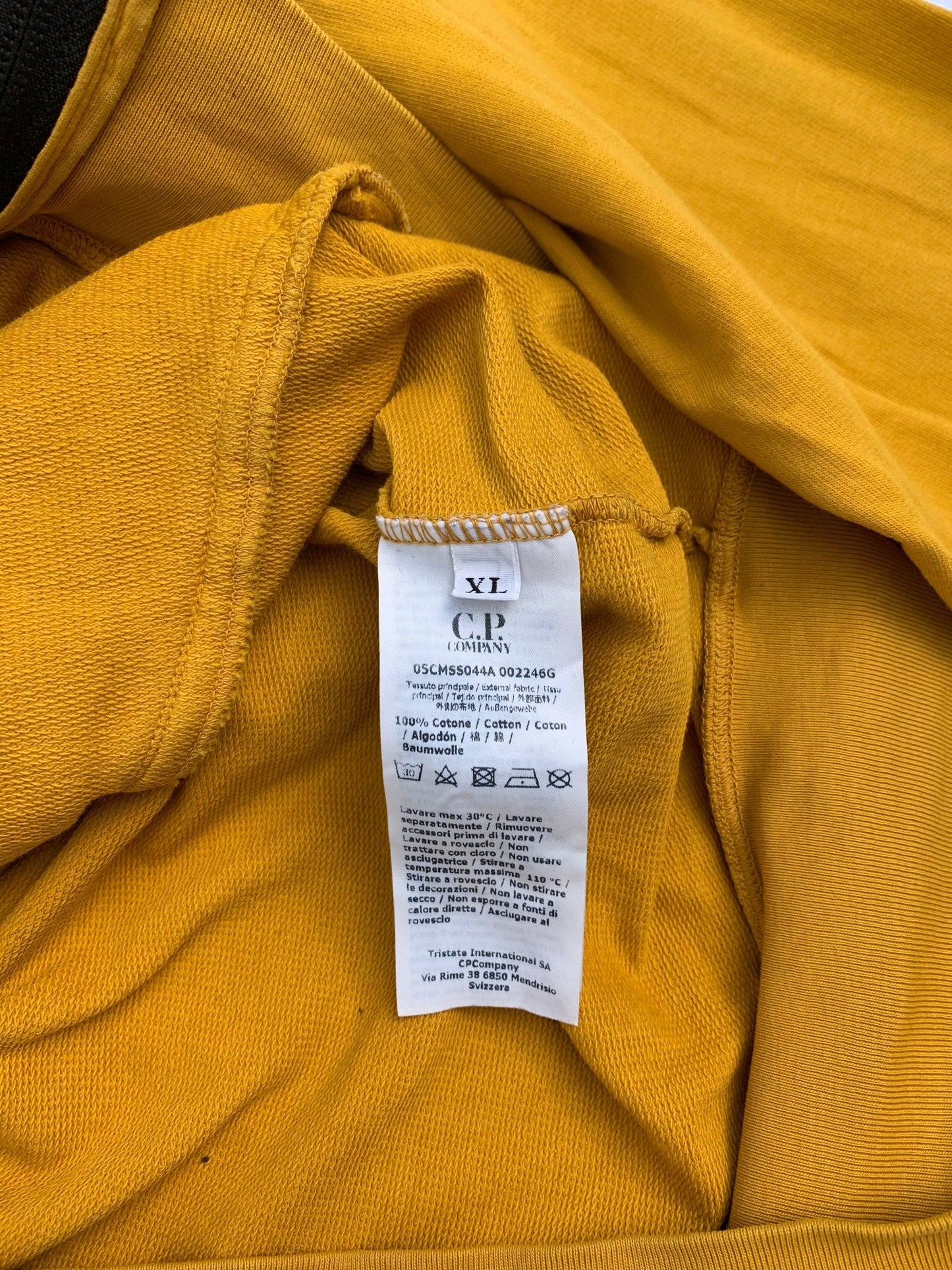 C.P. COMPANY ASYMMETRICAL ZIP - UP JACKET YELLOW. (XL) - SEVENUES.