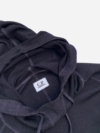 C.P. COMPANY GOGGLE HOODIE MADE FROM 100% WOOL. (48 / M) - SEVENUES.