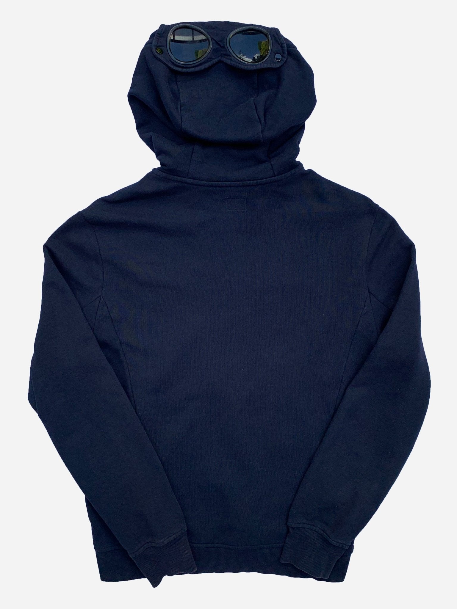 cp company goggle zip hoodie C.P. COMPANY ZIP-UP GOGGLE HOODIE. (L) – SEVENUES