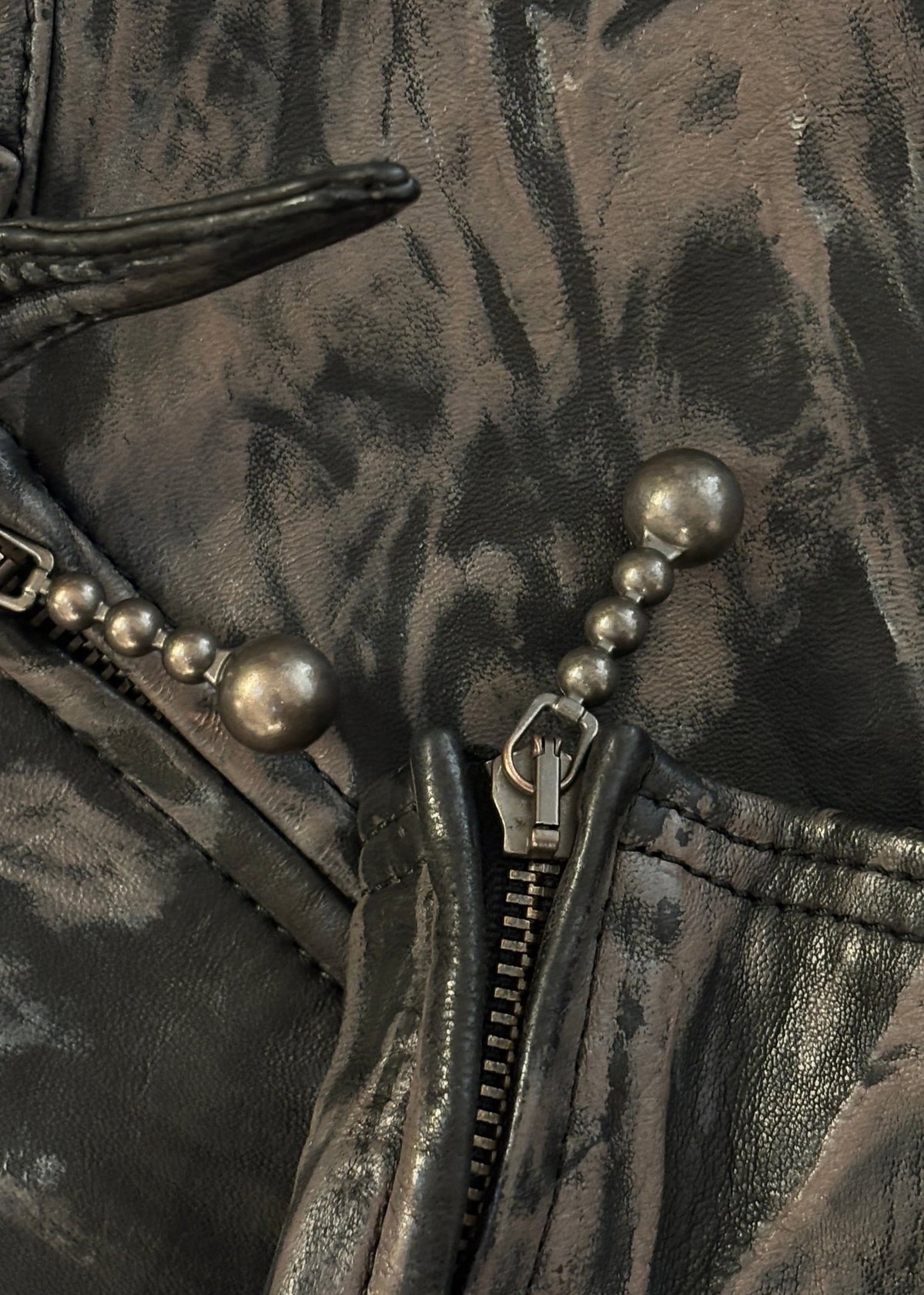CROPPED LEATHER JACKET (32 / XXS) - SEVENUES.