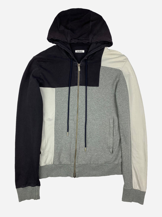 DIRK BIKKEMBERGS CUT & SEW PANEL ZIP - UP HOODIE. (50 / M) - SEVENUES.