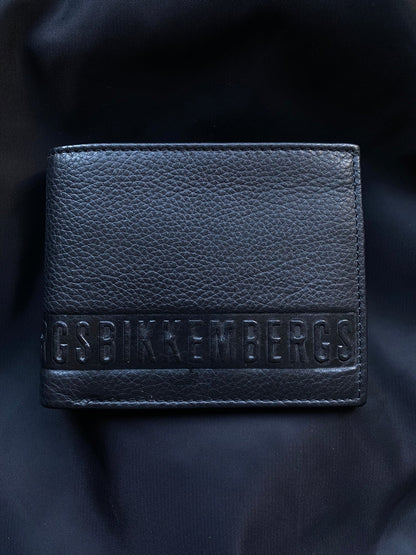 DIRK BIKKEMBERGS EMBOSSED LOGO LEATHER WALLET. - SEVENUES.