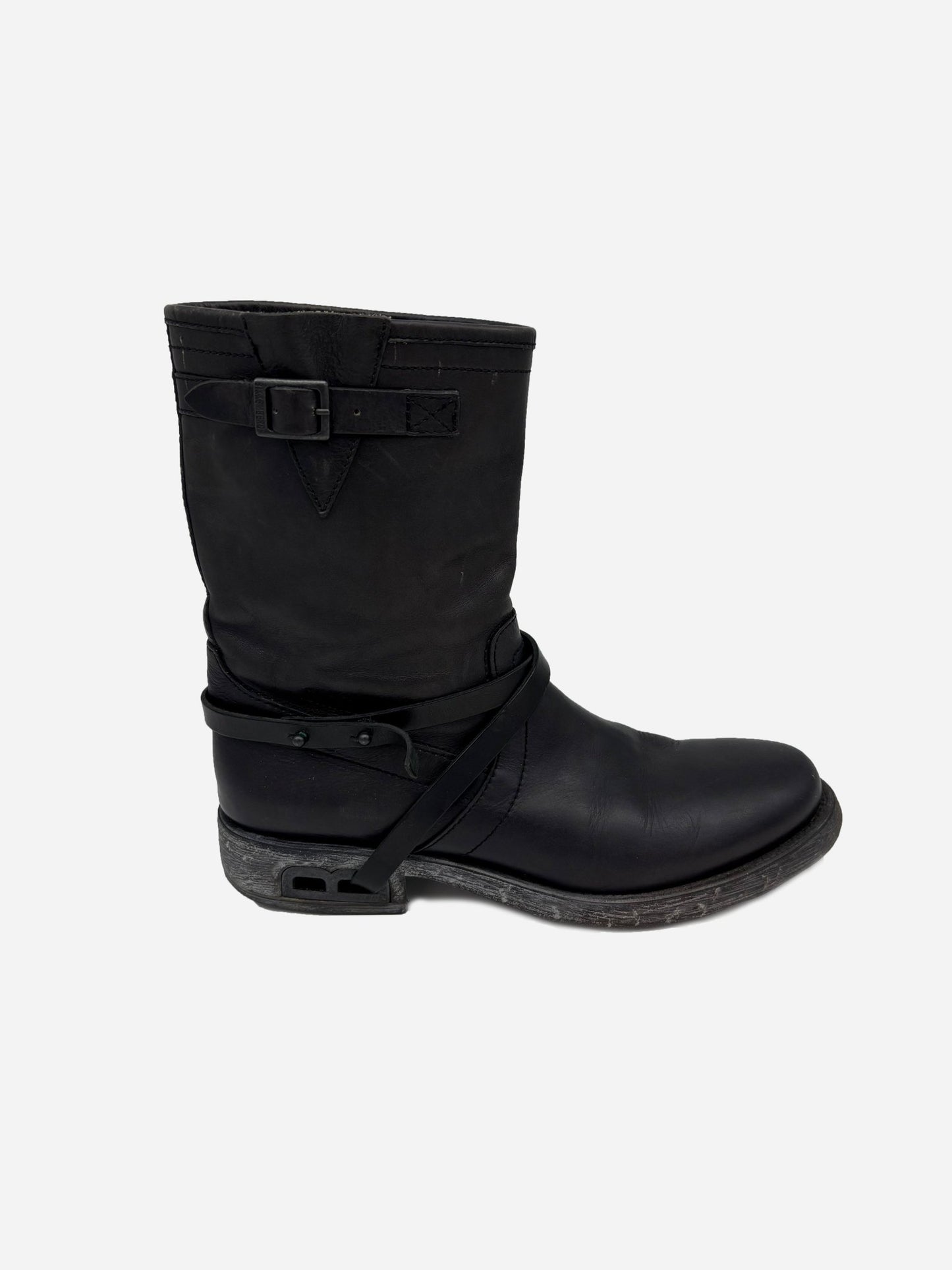 DIRK BIKKEMBERGS MET HOLE LEATHER BOOTS. (41) - SEVENUES.