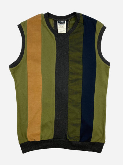 DOLCE & GABBANA 1990's STRIPED CORDUROY SWEATER VEST. (M) - SEVENUES.