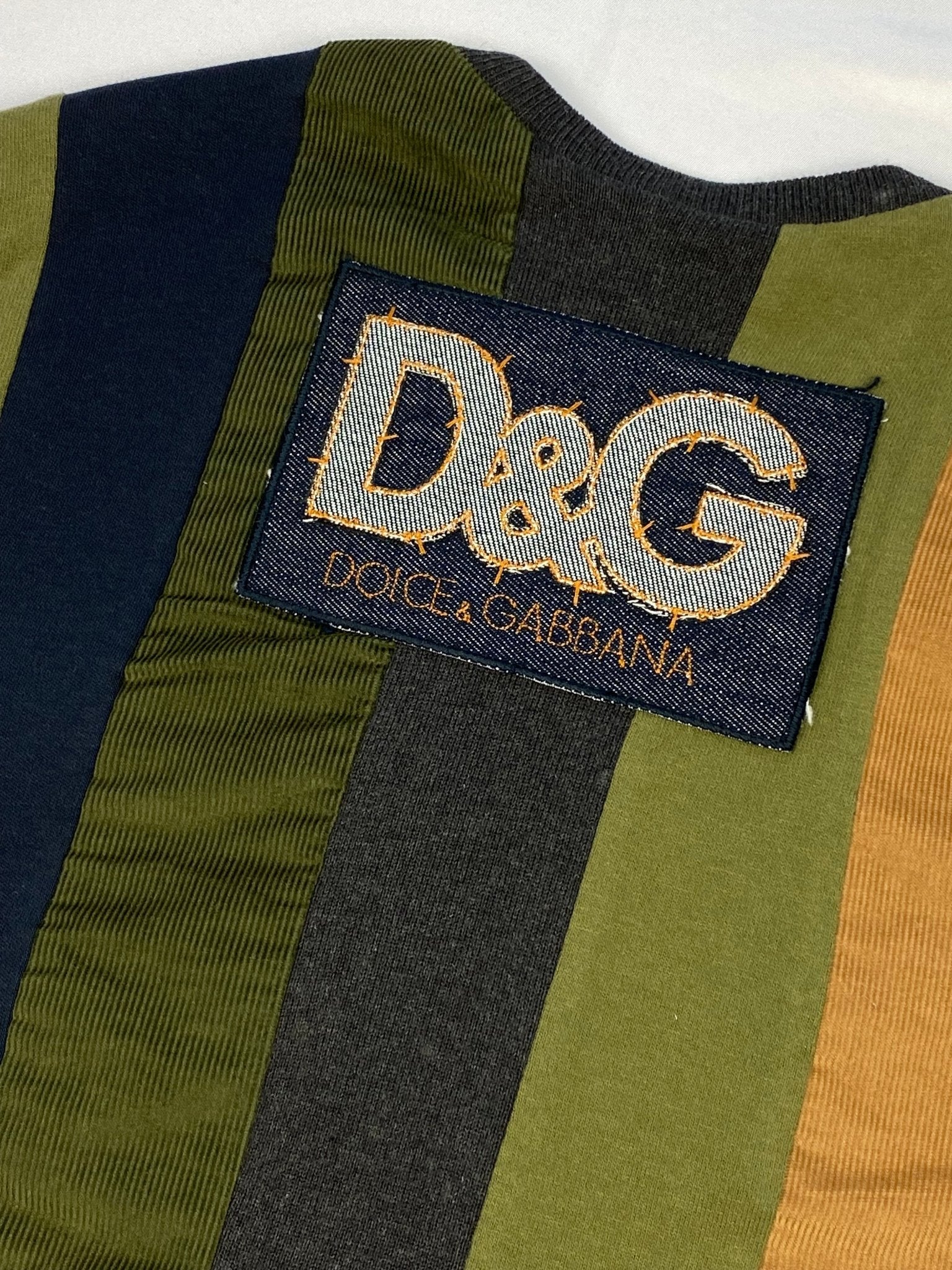 DOLCE & GABBANA 1990's STRIPED CORDUROY SWEATER VEST. (M) - SEVENUES.