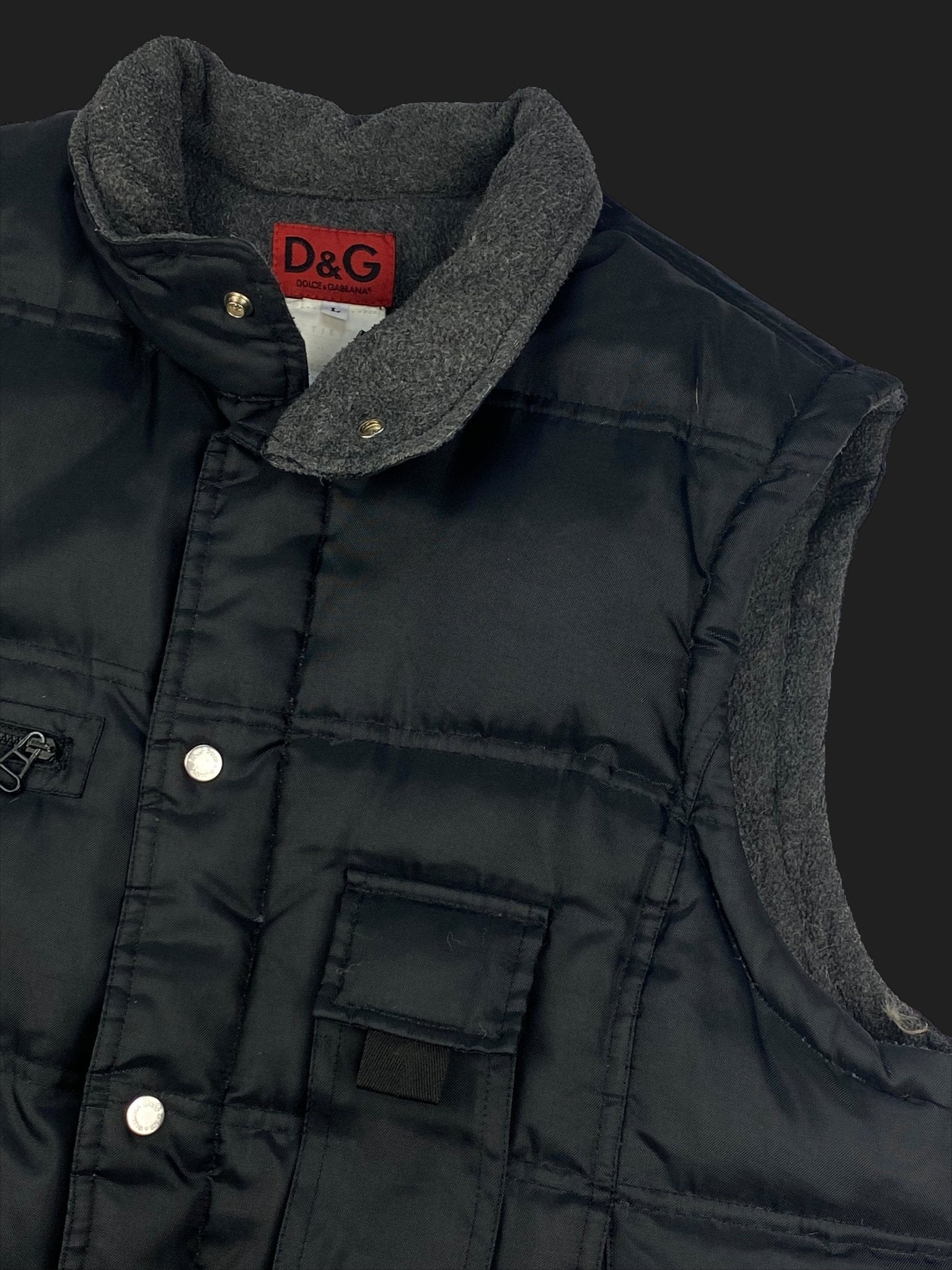 DOLCE & GABBANA 2000's TACTICAL DOWN VEST. (L) - SEVENUES.