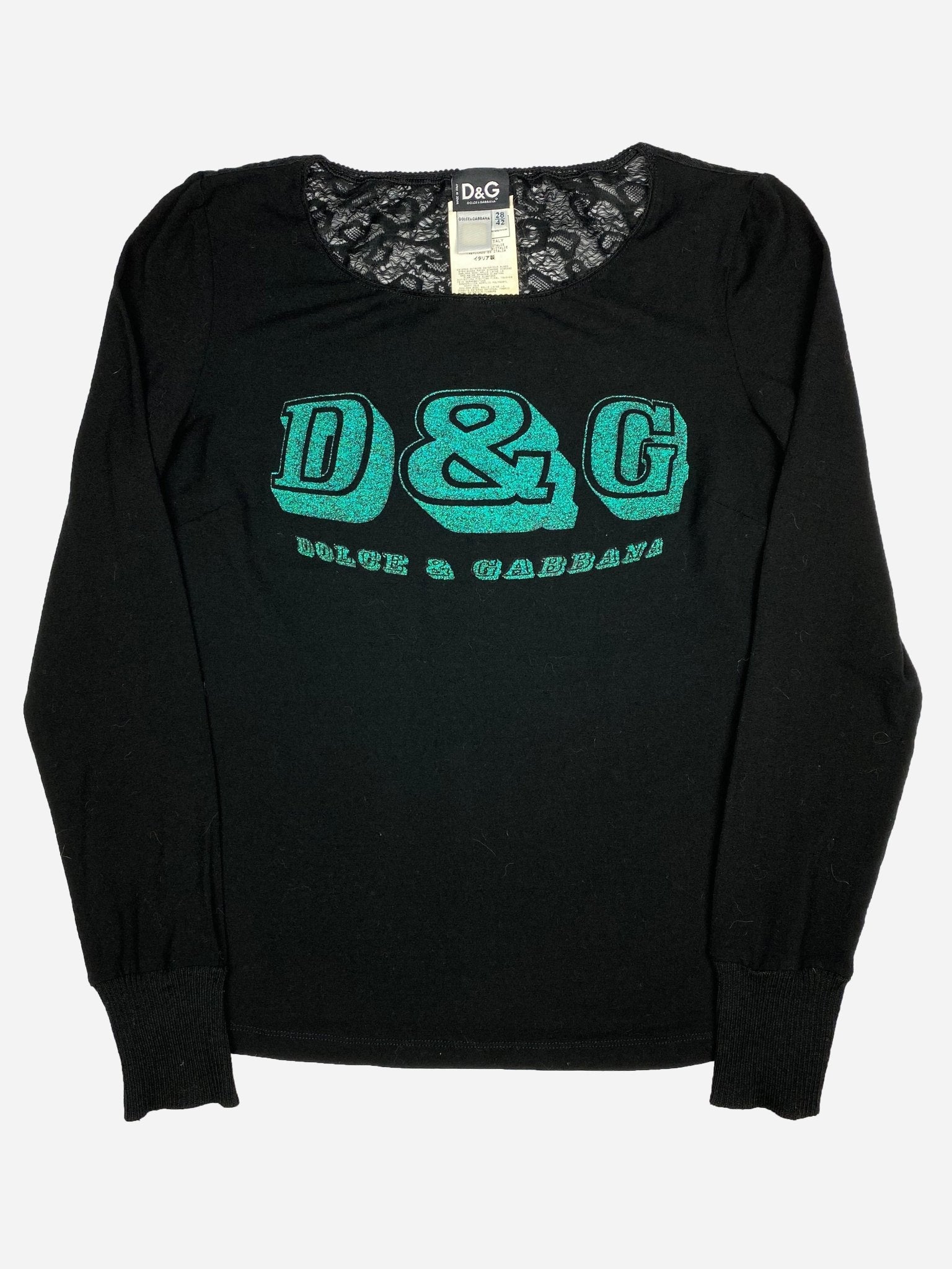 DOLCE & GABBANA 90's VISCOSE MESH LONGSLEEVE. (42 / L) - SEVENUES.