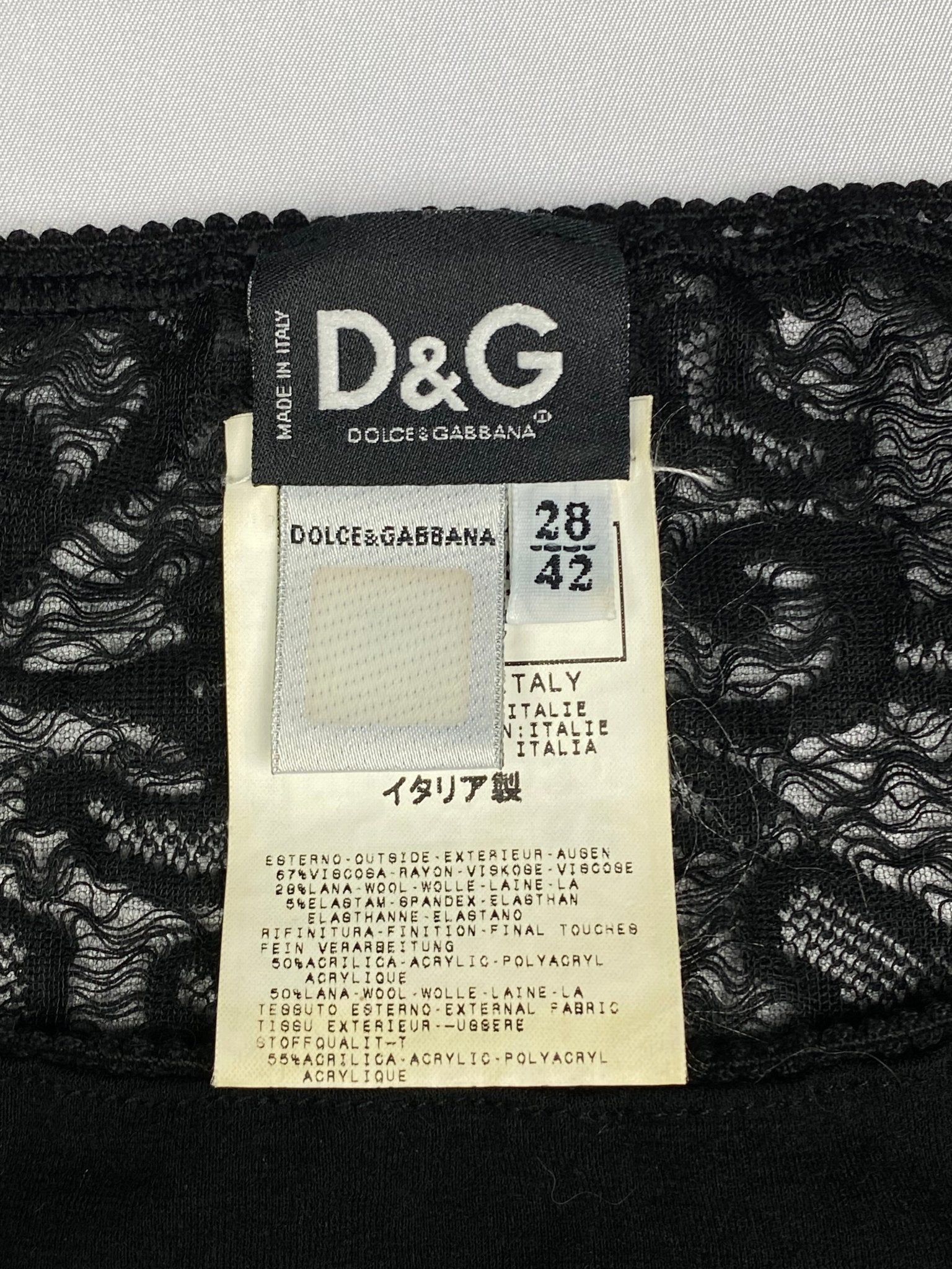 DOLCE & GABBANA 90's VISCOSE MESH LONGSLEEVE. (42 / L) - SEVENUES.