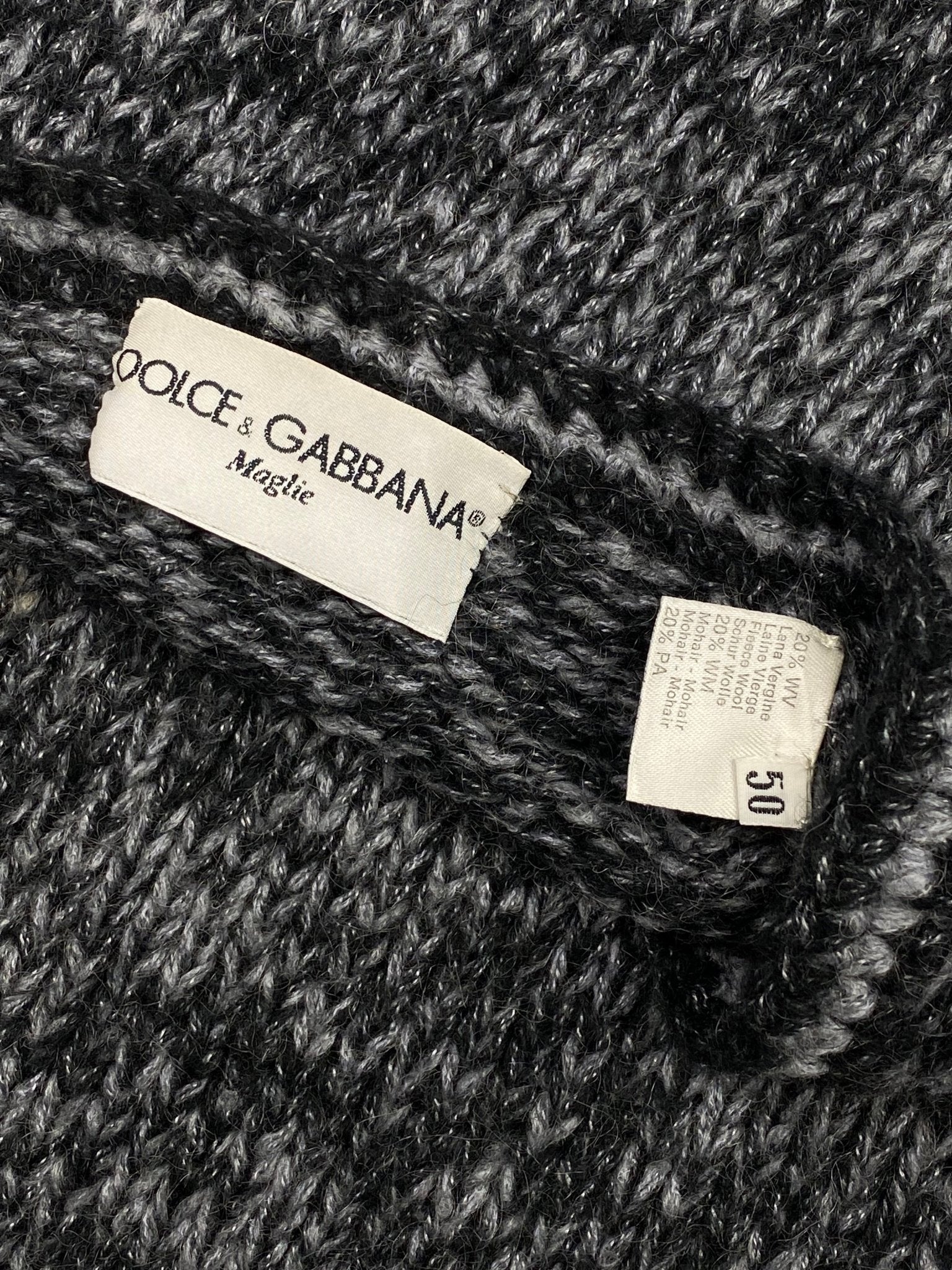 DOLCE & GABBANA 'MAGLIE' MOHAIR KNIT SWEATER. (50 / M) - SEVENUES.