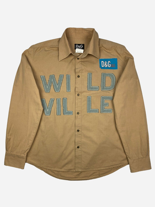 DOLCE & GABBANA 'WILD VILLE' OVERSIZED BUTTON UP SHIRT. (M) - SEVENUES.