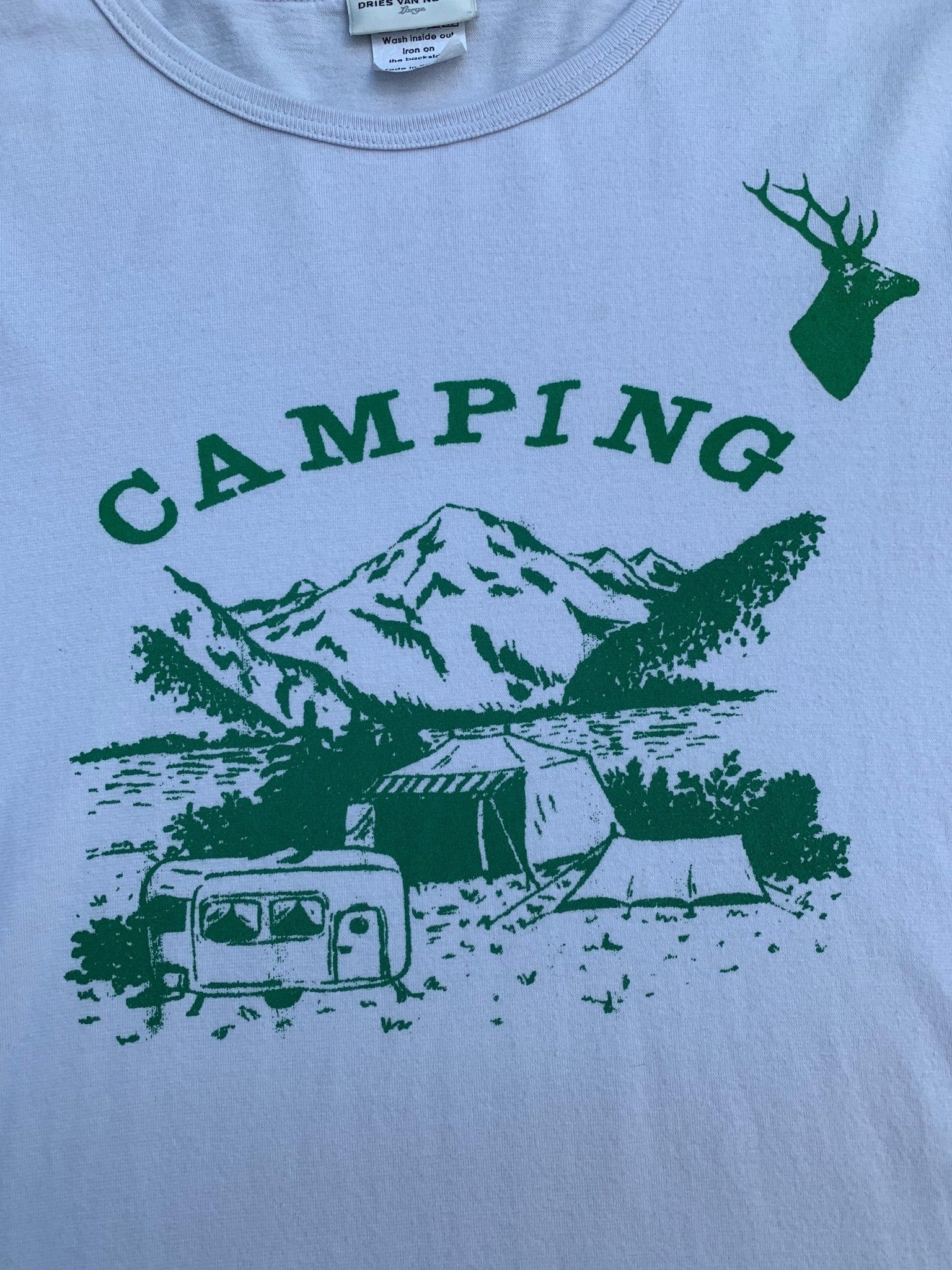 DRIES VAN NOTEN S/S 2019 'CAMPING' T - SHIRT. (L) - SEVENUES.